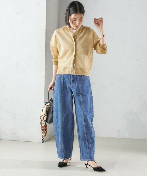 SHIPS for women / シップスウィメン 〈手洗い可能〉イタリーヤーン ラメ ショート カーディガン セール】〈手洗い可能〉イタリーヤーン ラメ ショート
