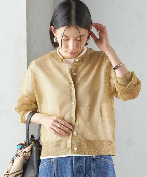 SHIPS / シップス カーディガン・ボレロ | 〈手洗い可能〉イタリーヤーン ラメ ショート カーディガン | 詳細28