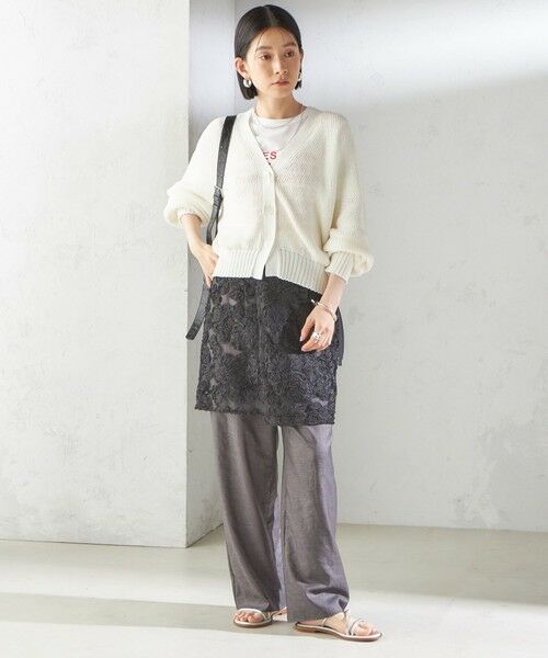 SHIPS / シップス カーディガン・ボレロ | 〈手洗い可能〉ペーパー ポリエステル Vネック カーディガン | 詳細1