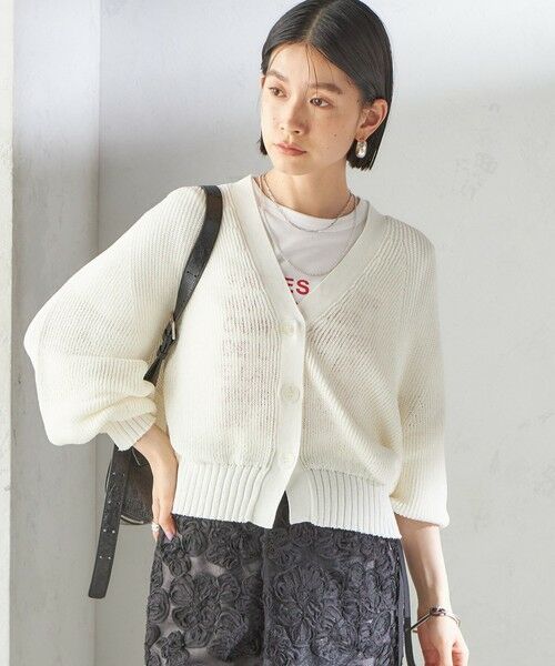 SHIPS / シップス カーディガン・ボレロ | 〈手洗い可能〉ペーパー ポリエステル Vネック カーディガン | 詳細10
