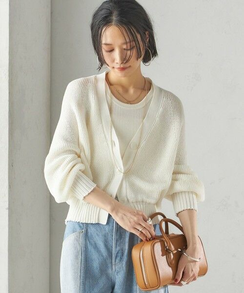 SHIPS / シップス カーディガン・ボレロ | 〈手洗い可能〉ペーパー ポリエステル Vネック カーディガン | 詳細13
