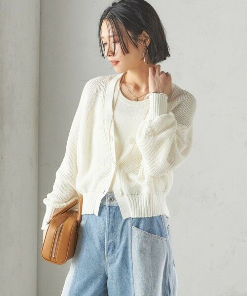 SHIPS / シップス カーディガン・ボレロ | 〈手洗い可能〉ペーパー ポリエステル Vネック カーディガン | 詳細14