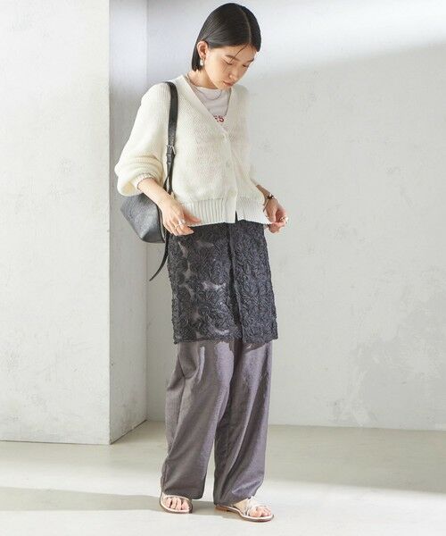 SHIPS / シップス カーディガン・ボレロ | 〈手洗い可能〉ペーパー ポリエステル Vネック カーディガン | 詳細4