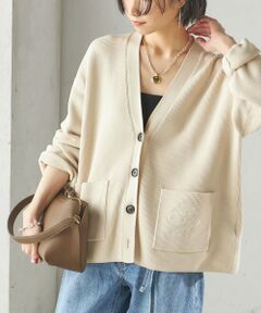 SHIPS / シップス カーディガン・ボレロ | 〈手洗い可能〉ワンポイント 刺繍 Vネック カーディガン