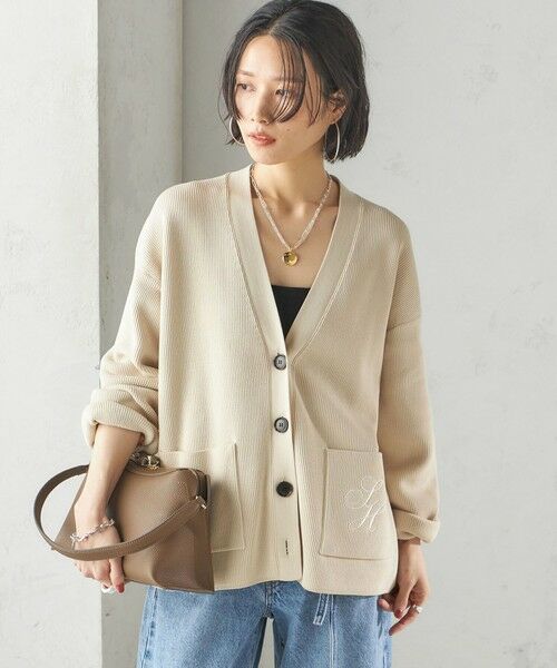 SHIPS / シップス カーディガン・ボレロ | 〈手洗い可能〉ワンポイント 刺繍 Vネック カーディガン | 詳細7