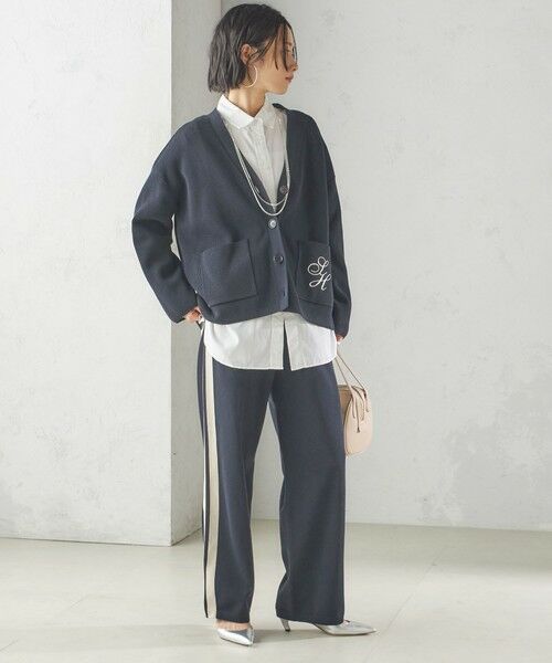 SHIPS / シップス カーディガン・ボレロ | 〈手洗い可能〉ワンポイント 刺繍 Vネック カーディガン | 詳細23