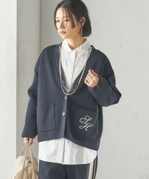 SHIPS / シップス カーディガン・ボレロ | 〈手洗い可能〉ワンポイント 刺繍 Vネック カーディガン | 詳細25