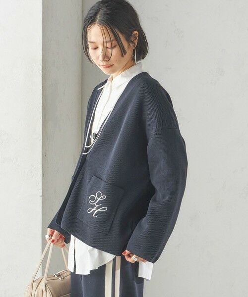 SHIPS / シップス カーディガン・ボレロ | 〈手洗い可能〉ワンポイント 刺繍 Vネック カーディガン | 詳細26