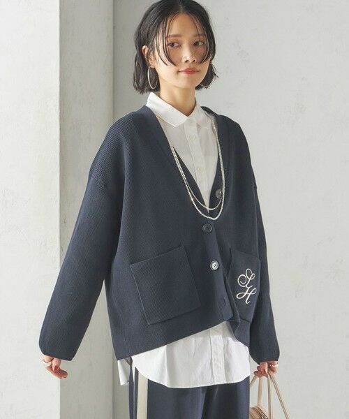 SHIPS / シップス カーディガン・ボレロ | 〈手洗い可能〉ワンポイント 刺繍 Vネック カーディガン | 詳細30