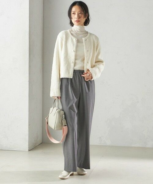 SHIPS / シップス カーディガン・ボレロ | 〈手洗い可能〉ミックス ツイード ショート ジャケット | 詳細1