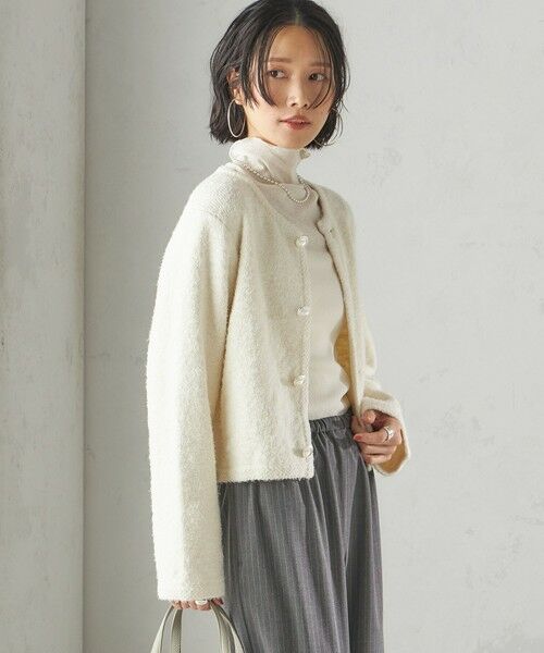 SHIPS / シップス カーディガン・ボレロ | 〈手洗い可能〉ミックス ツイード ショート ジャケット | 詳細8