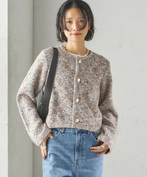 SHIPS / シップス カーディガン・ボレロ | 〈手洗い可能〉ミックス ツイード ショート ジャケット | 詳細28