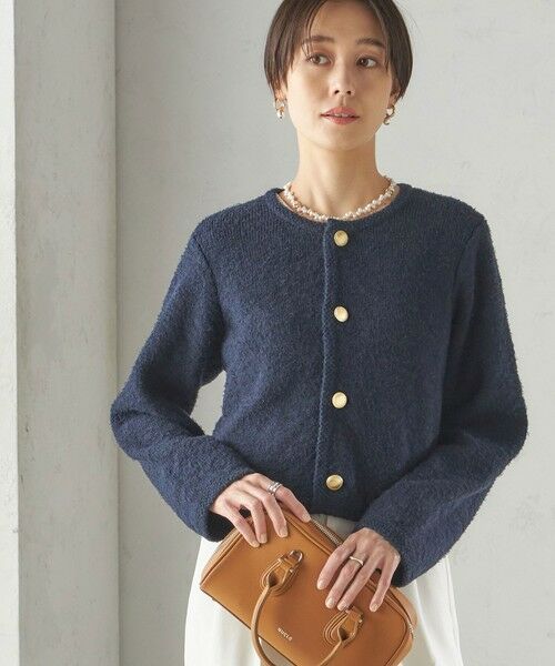 SHIPS for women/シップスウィメン 〈手洗い可能〉ミックス ツイード ショート ジャケット ネイビー ONE SIZE SHIPS for women/シップスウィメン 〈手洗い可能〉ミックス ツイード ショート ジャケット ネイビー ONE SIZE