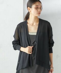 SHIPS / シップス カーディガン・ボレロ | 〈手洗い可能〉18G フィルミーコットン Vネック 1ボタン カーディガン