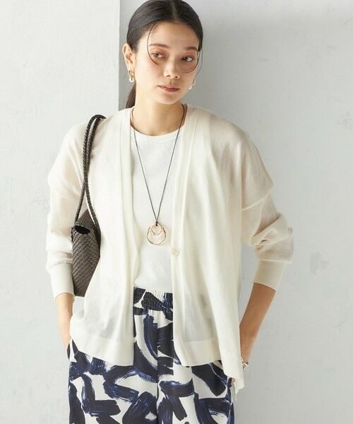 SHIPS / シップス カーディガン・ボレロ | 〈手洗い可能〉18G フィルミーコットン Vネック 1ボタン カーディガン | 詳細17