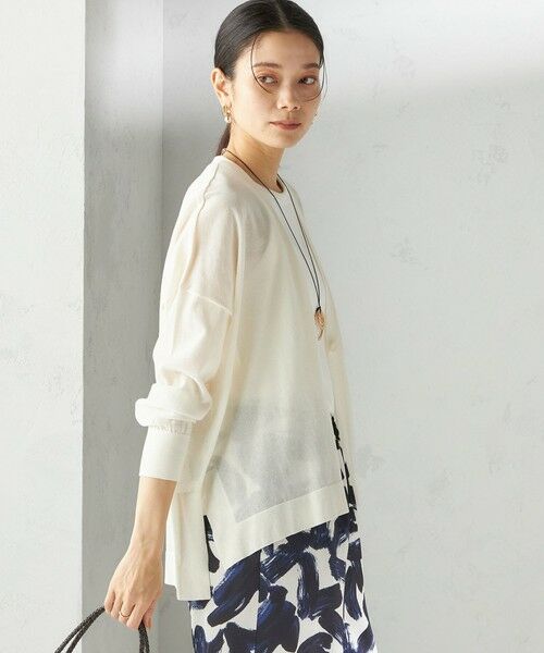 SHIPS / シップス カーディガン・ボレロ | 〈手洗い可能〉18G フィルミーコットン Vネック 1ボタン カーディガン | 詳細20