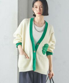 SHIPS / シップス カーディガン・ボレロ | 【SHIPS別注】LOGAN KNITTING MILLS: Vネック パッチ カーディガン