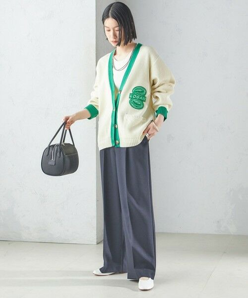 SHIPS / シップス カーディガン・ボレロ | 【SHIPS別注】LOGAN KNITTING MILLS: Vネック パッチ カーディガン | 詳細1