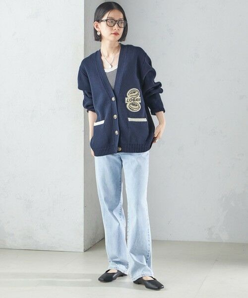 SHIPS / シップス カーディガン・ボレロ | 【SHIPS別注】LOGAN KNITTING MILLS: Vネック パッチ カーディガン | 詳細24