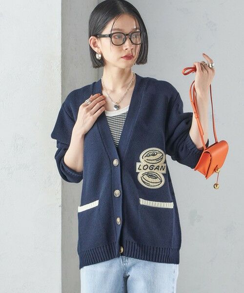 SHIPS / シップス カーディガン・ボレロ | 【SHIPS別注】LOGAN KNITTING MILLS: Vネック パッチ カーディガン | 詳細27