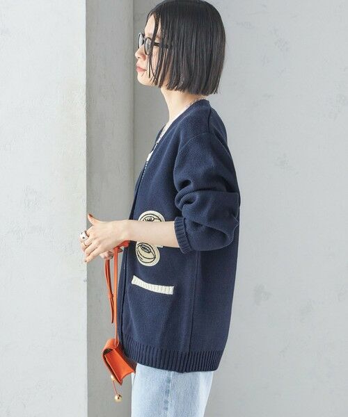 SHIPS / シップス カーディガン・ボレロ | 【SHIPS別注】LOGAN KNITTING MILLS: Vネック パッチ カーディガン | 詳細28
