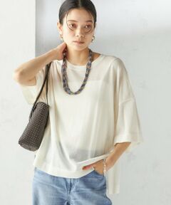 SHIPS / シップス ニット・セーター | 〈手洗い可能〉18G フィルミーコットン ワイド ショート スリーブ プルオーバー