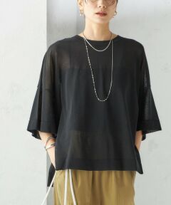 SHIPS / シップス ニット・セーター | 〈手洗い可能〉18G フィルミーコットン ワイド ショート スリーブ プルオーバー