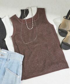 SHIPS / シップス タンクトップ | 〈洗濯機可能〉2WAY ラメ タンクトップ