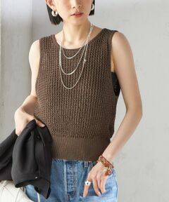 SHIPS / シップス ベスト | 〈手洗い可能〉ペーパー ポリエステル ノースリーブ プルオーバー