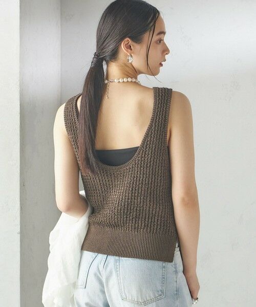 SHIPS / シップス ベスト | 〈手洗い可能〉ペーパー ポリエステル ノースリーブ プルオーバー | 詳細27