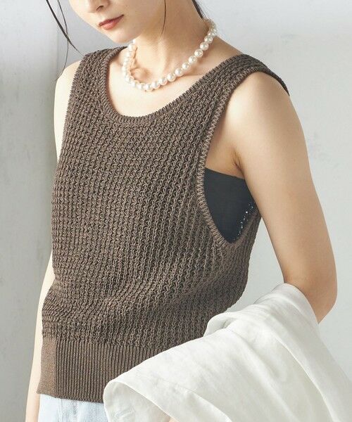 SHIPS / シップス ベスト | 〈手洗い可能〉ペーパー ポリエステル ノースリーブ プルオーバー | 詳細28