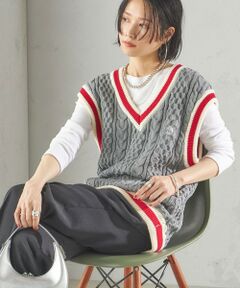 SHIPS / シップス ベスト | 【SHIPS別注】LOGAN KNITTING MILLS: チルデン Vネック ベスト