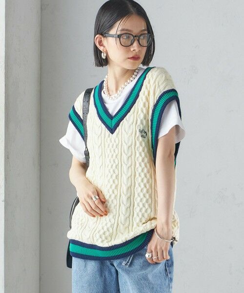 SHIPS / シップス ベスト | 【SHIPS別注】LOGAN KNITTING MILLS: チルデン Vネック ベスト | 詳細12