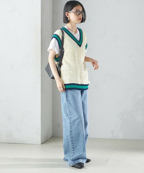 SHIPS / シップス ベスト | 【SHIPS別注】LOGAN KNITTING MILLS: チルデン Vネック ベスト | 詳細5