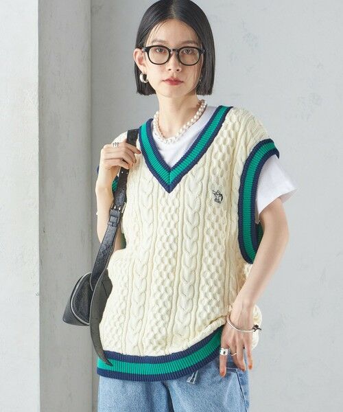 SHIPS / シップス ベスト | 【SHIPS別注】LOGAN KNITTING MILLS: チルデン Vネック ベスト | 詳細7