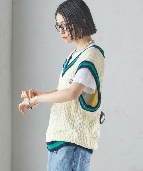 SHIPS / シップス ベスト | 【SHIPS別注】LOGAN KNITTING MILLS: チルデン Vネック ベスト | 詳細8
