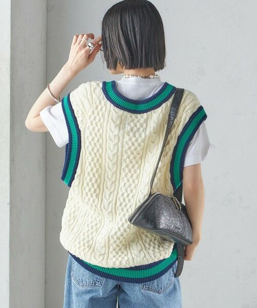 SHIPS / シップス ベスト | 【SHIPS別注】LOGAN KNITTING MILLS: チルデン Vネック ベスト | 詳細9
