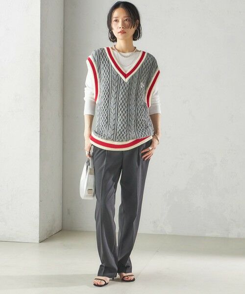 SHIPS / シップス ベスト | 【SHIPS別注】LOGAN KNITTING MILLS: チルデン Vネック ベスト | 詳細15