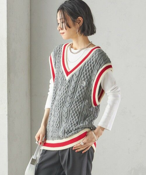 SHIPS / シップス ベスト | 【SHIPS別注】LOGAN KNITTING MILLS: チルデン Vネック ベスト | 詳細23