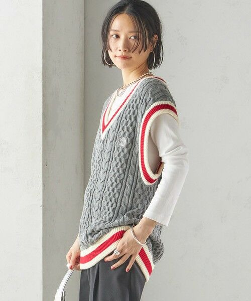 SHIPS / シップス ベスト | 【SHIPS別注】LOGAN KNITTING MILLS: チルデン Vネック ベスト | 詳細24