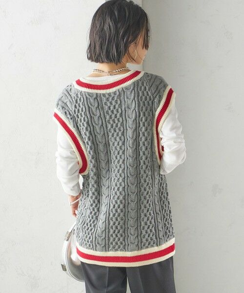 SHIPS / シップス ベスト | 【SHIPS別注】LOGAN KNITTING MILLS: チルデン Vネック ベスト | 詳細25