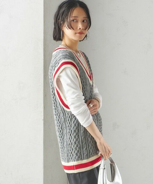 SHIPS / シップス ベスト | 【SHIPS別注】LOGAN KNITTING MILLS: チルデン Vネック ベスト | 詳細26