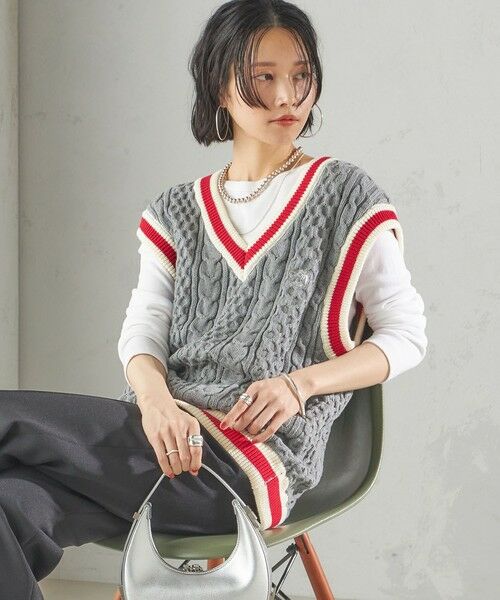 SHIPS / シップス ベスト | 【SHIPS別注】LOGAN KNITTING MILLS: チルデン Vネック ベスト | 詳細29
