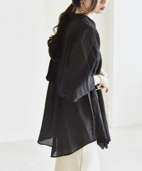 SHIPS / シップス シャツ・ブラウス | quaranciel:〈洗濯機可能〉シアー ボリュームスリーブ ヨーク ギャザー シャツ ブラウス | 詳細23