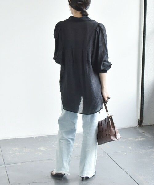 SHIPS / シップス シャツ・ブラウス | quaranciel:〈洗濯機可能〉シアー ボリュームスリーブ ヨーク ギャザー シャツ ブラウス | 詳細26