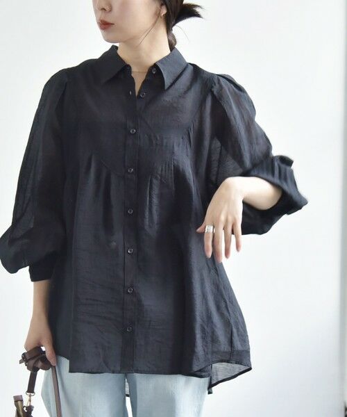 SHIPS / シップス シャツ・ブラウス | quaranciel:〈洗濯機可能〉シアー ボリュームスリーブ ヨーク ギャザー シャツ ブラウス | 詳細27