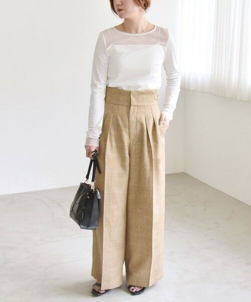 SHIPS / シップス Tシャツ | quaranciel:〈手洗い可能〉チュール レイヤード カットソー | 詳細1