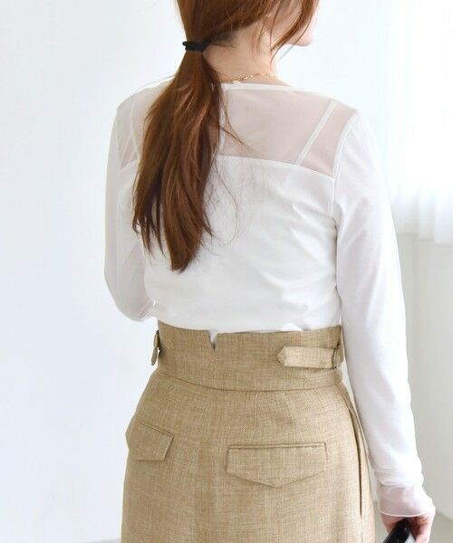 SHIPS / シップス Tシャツ | quaranciel:〈手洗い可能〉チュール レイヤード カットソー | 詳細6