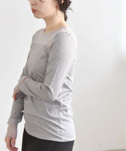 SHIPS / シップス Tシャツ | quaranciel:〈手洗い可能〉チュール レイヤード カットソー | 詳細13