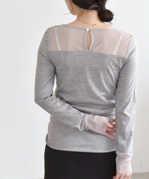 SHIPS / シップス Tシャツ | quaranciel:〈手洗い可能〉チュール レイヤード カットソー | 詳細14